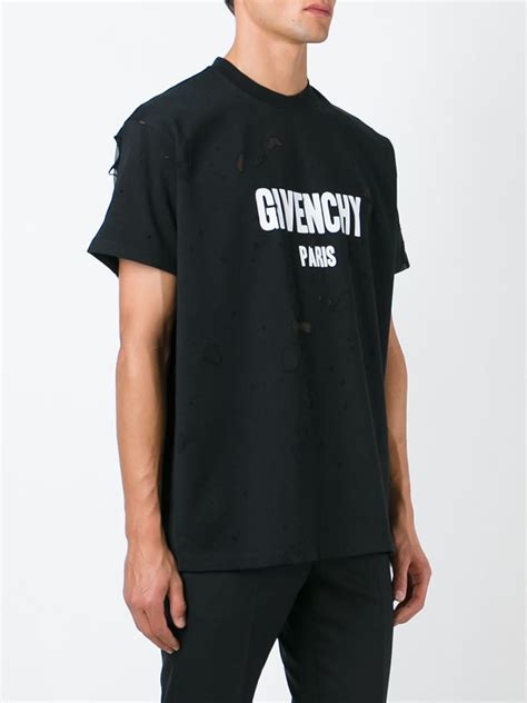 givenchy men's t-shirts|Givenchy distressed t shirt.